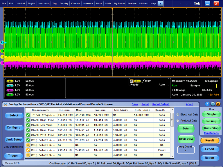 QSPI Electrical Validation and Protocol Decode Software Datasheet