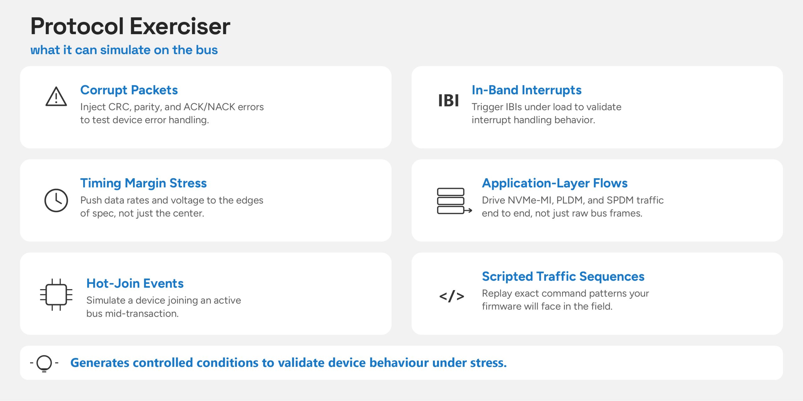 Protocol Exerciser Section